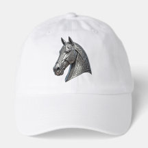 Majestic Celtic Silver Horse Head with Knot Patter