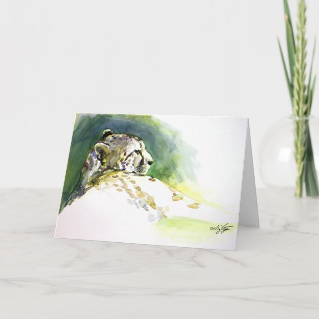 Majestic Cheetah Folded Card (Front)