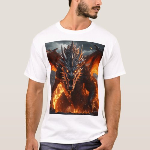 Majestic Chinese Dragon T_Shirt Design