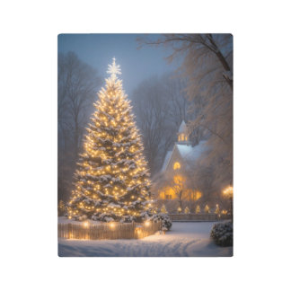 Majestic Christmas tree design Metal Print