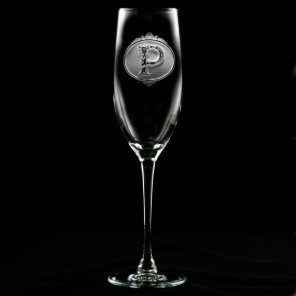 Majestic Circle Monogrammed Champagne Flute
