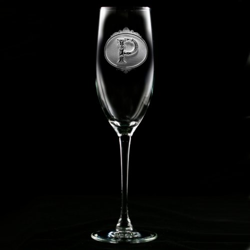 Majestic Circle Monogrammed Champagne Flute