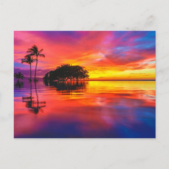 Majestic Clouds & Reflection Postcard (Front)