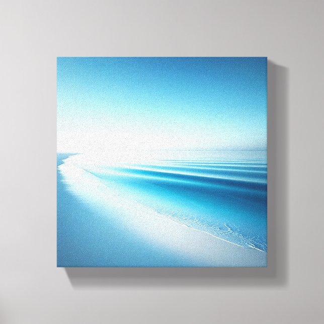 Majestic Coastal Cliffs with Surreal Sand Reflect Canvas Print (Front)
