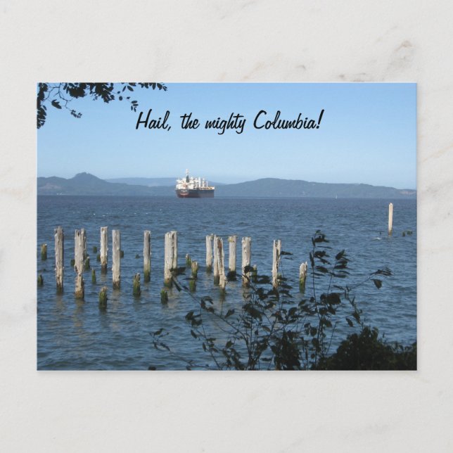 majestic Columbia River  from Astoria OR, postcard (Front)