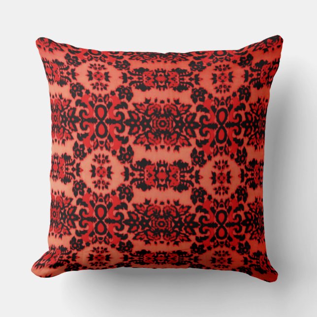 Majestic Coral Throw Pillow (Front)
