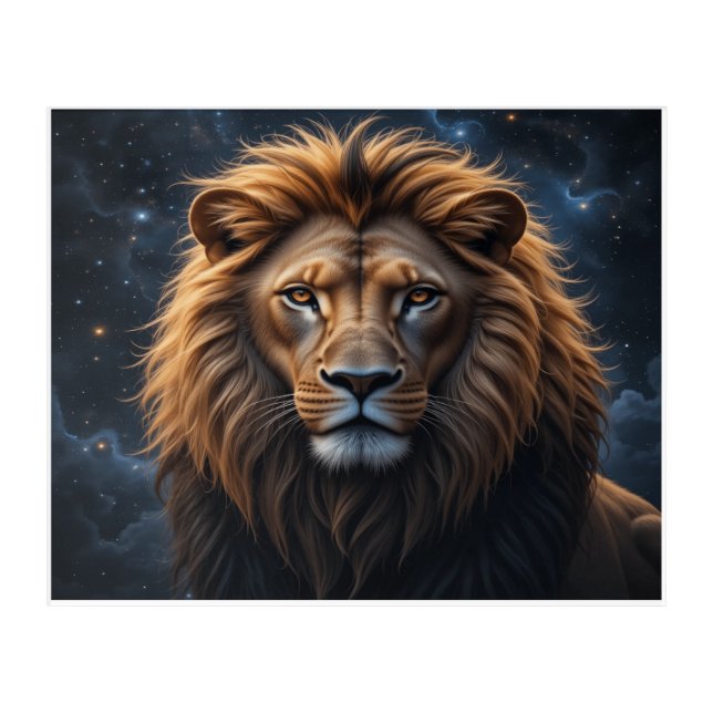 Majestic Cosmic Lion Acrylic Print (Front)