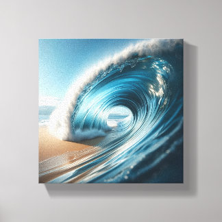 Majestic Crystal Clear Barrel Wave - Perfect Canvas Print