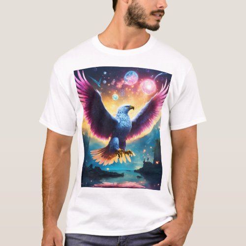 Majestic Crystal Eagle T_Shirt Emblem of Strength T_Shirt