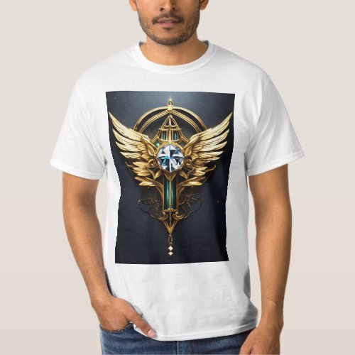 Majestic Crystal Soar Eagle Graphic Tee T_Shirt