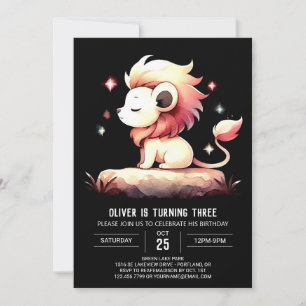 Majestic Custom Lion Birthday Invitation