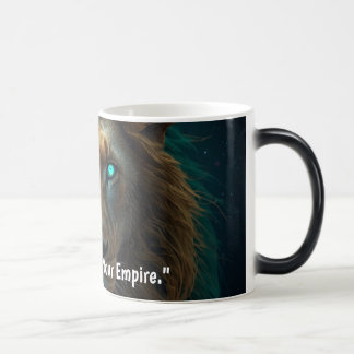 Majestic Cybernetic Lion Futuristic Fantasy Coffee Color Morph Mug