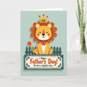 Majestic Dad Jungle Cat Card