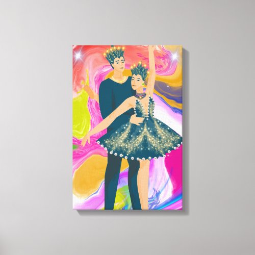 Majestic Dance of Colors Canvas Print