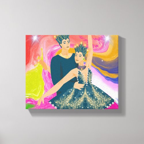 Majestic Dance of Colors Canvas Print