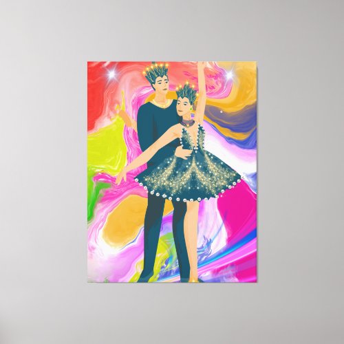 Majestic Dance of Colors Canvas Print