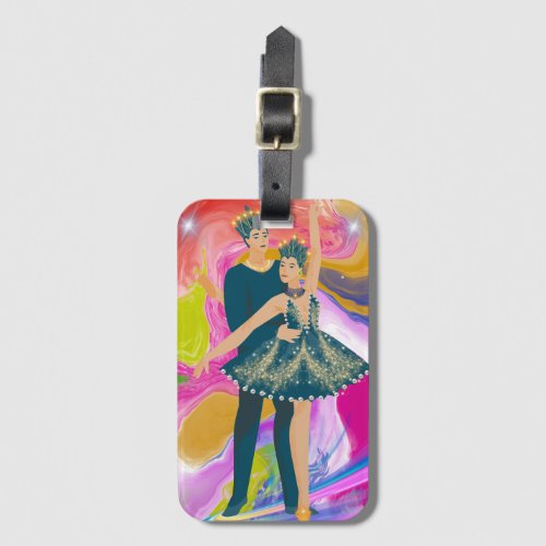 Majestic Dance of Colors Luggage Tag