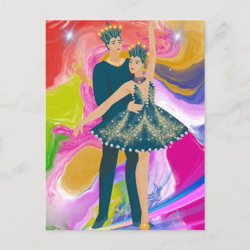 Majestic Dance of Colors Postcard