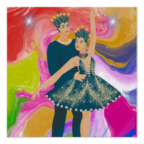 Majestic Dance of Colors Poster