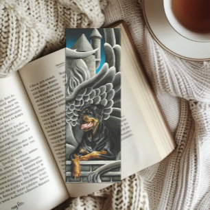 Majestic Dark Fantasy Rottweiler Gargoyle Castle Bookmarks