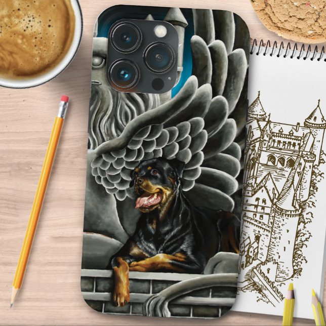 Majestic Dark Fantasy Rottweiler Gargoyle Castle Case-Mate iPhone Case (Creator Uploaded)