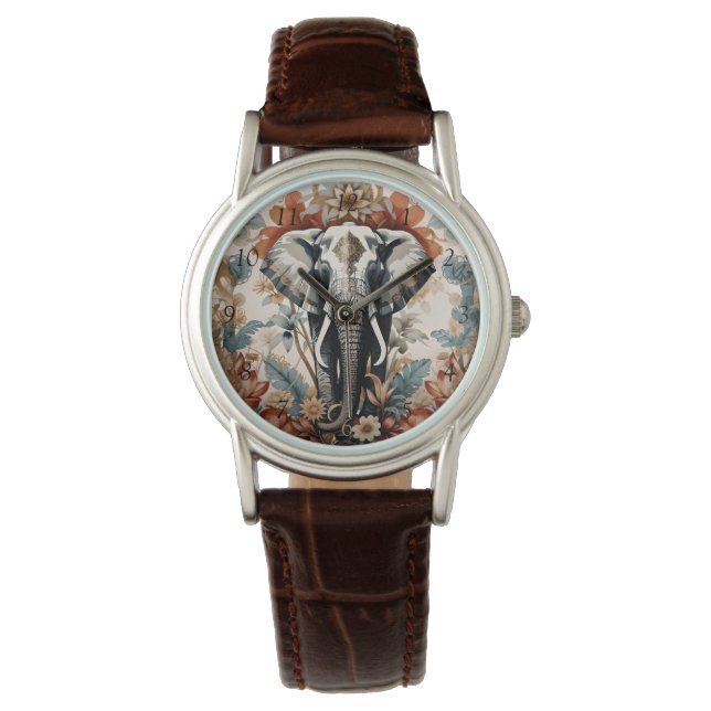 Majestic Decorated Elephant Wildlife Watch (Front)