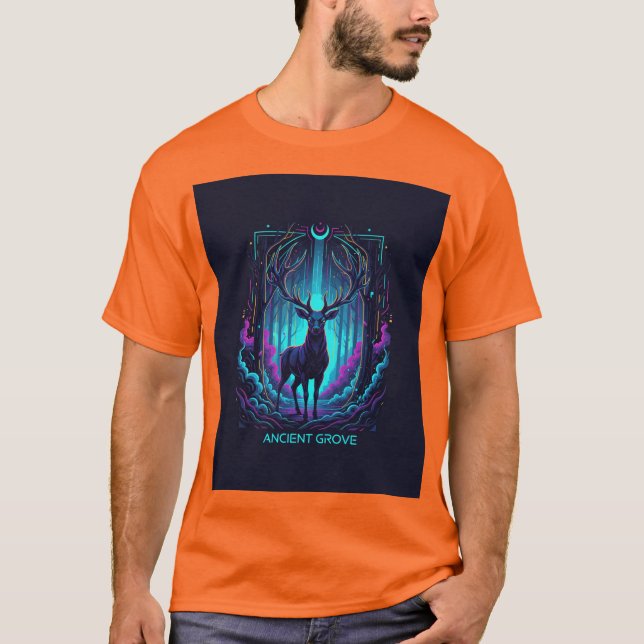 Majestic Deer Glow Tee" T-Shirt (Front)