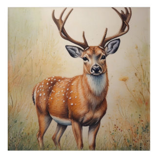 Majestic Deer In Autumn Forest Wildlife Acrylic Print