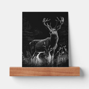 Majestic Deer in the Wilderness – Black&White Art Picture Ledge