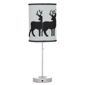 Majestic Deer Silhouette - Black Table Lamp (Back)