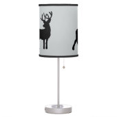 Majestic Deer Silhouette - Black Table Lamp (Left)