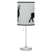 Majestic Deer Silhouette - Black Table Lamp (Right)
