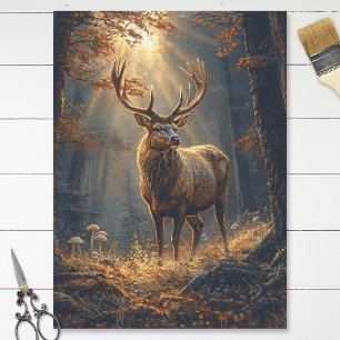 Majestic Deer Stag in the Forest Decoupage Tissue Paper