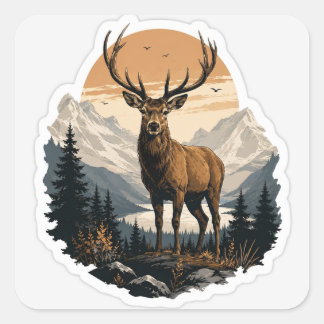 Majestic Deer Sticker | Wildlife Nature Vector Art