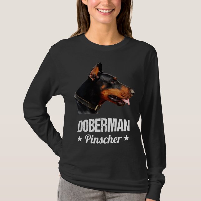 Majestic Doberman Pinscher Animal Art Design T-Shirt (Front)