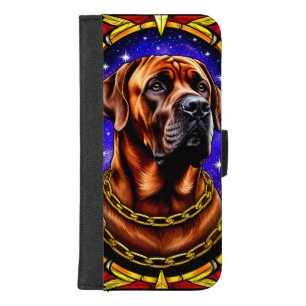 Majestic Dog Portrait in Stained Glass Style iPhone 8/7 Plus Wallet Case