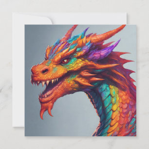 Majestic Dragon Portrait Invitation