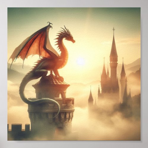 Majestic Dragon  Poster