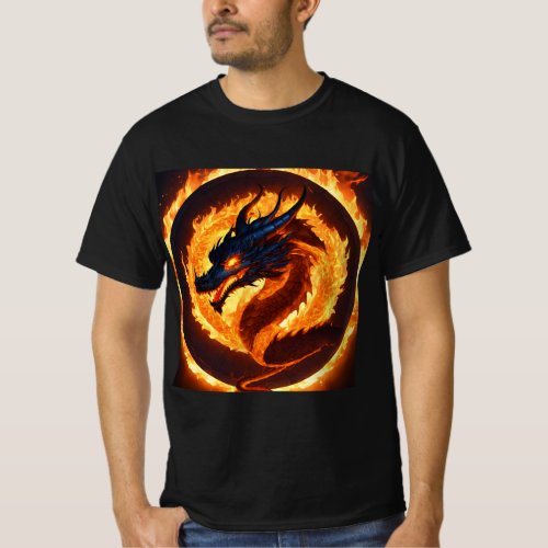 Majestic Dragon Tattoo Design T_Shirts