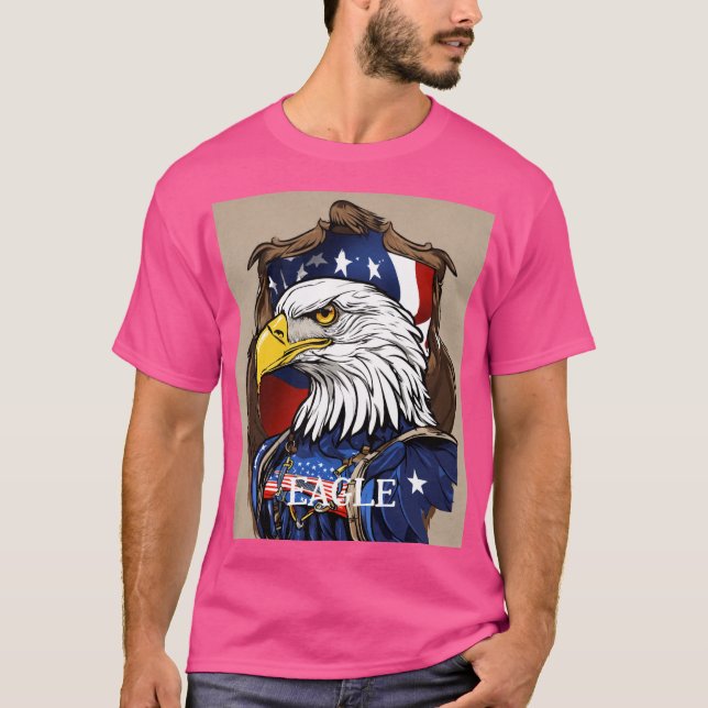 Majestic Dragon & Watercolor Eagle T-Shirt (Front)