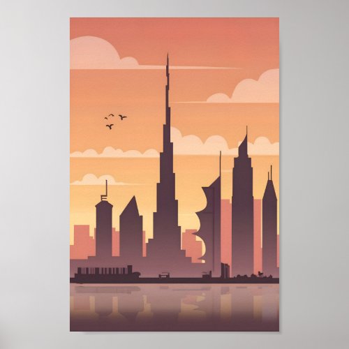 Majestic Dubai City Elegance 4K Views Poster