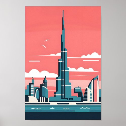 Majestic Dubai City Elegance 4K Views Poster
