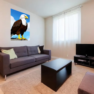 Majestic eagle   AI Art Poster