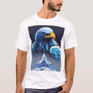 Majestic Eagle and Snowy Mountain T-Shirt