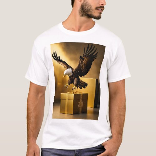 Majestic Eagle Dark Gold Boxes Mockup _ 8K High_Re T_Shirt