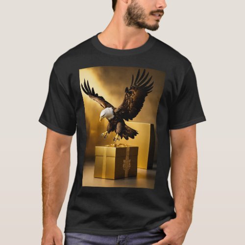 Majestic Eagle Dark Gold Boxes Mockup _ 8K High_Re T_Shirt
