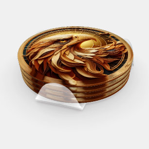 Majestic Eagle Encircled Coaster Set
