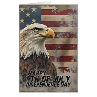 Majestic Eagle & Flag – Spirit of Freedom Card