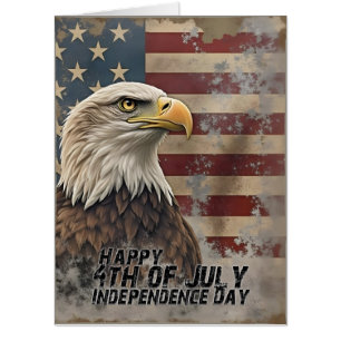 Majestic Eagle & Flag – Spirit of Freedom Card