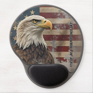 Majestic Eagle & Flag – Spirit of Freedom Gel Mouse Pad